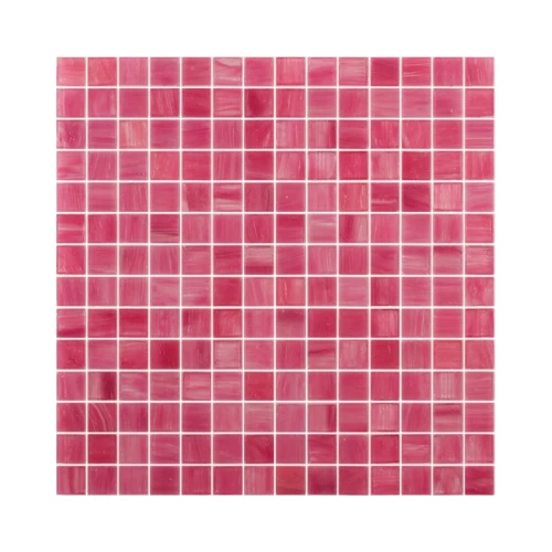 Стеклянная мозаика Rose Mosaic Gold Star сетка 2x2 глянцевая красная CG88rose 32,7х32,7 см