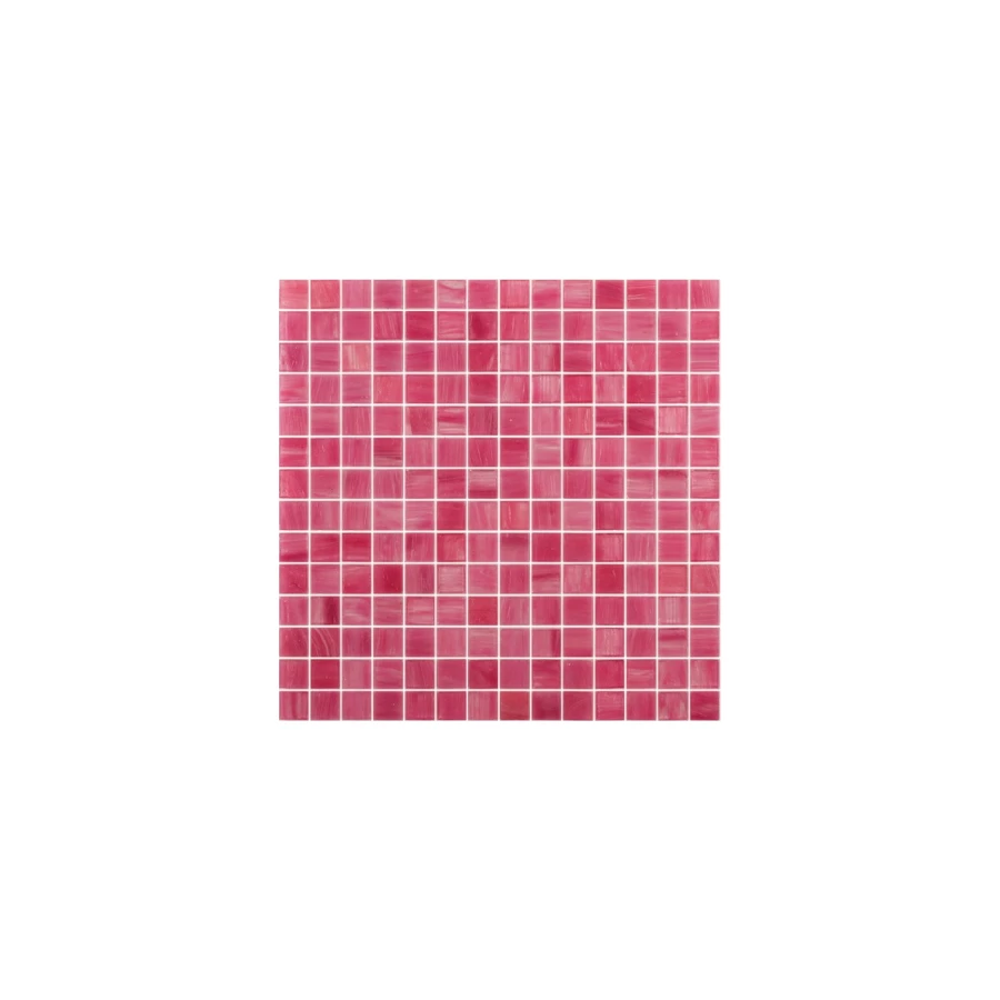 Стеклянная мозаика Rose Mosaic Gold Star сетка 2x2 глянцевая красная CG88rose 32,7х32,7 см