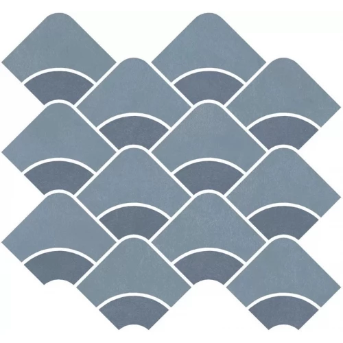 Плитка настенная Kerama Marazzi Таделакт Декор наборный обрезной матовый синий KMD2HID011BR 30x28 см