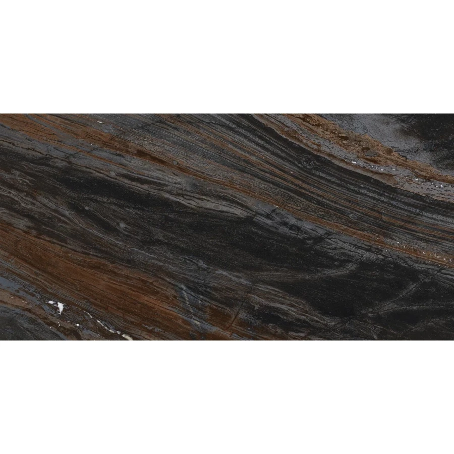 Керамогранит Planet Ceramics UKSL 2418 matt матовый карвинг черно-коричневый 120х60 см