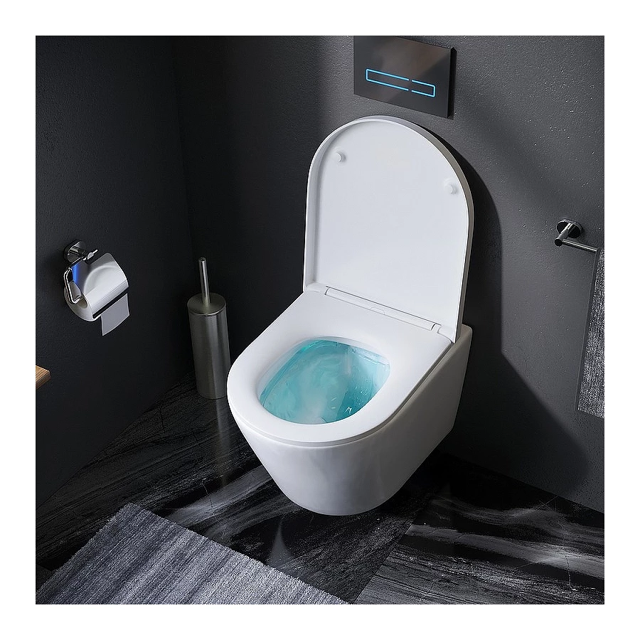 Унитаз подвесной Am Pm Sense FlashClean с сиденьем микролифт C741701SC