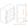 Душевая перегородка RGW WA-054B WA-010B + Z-072B Прозрачное 140 см