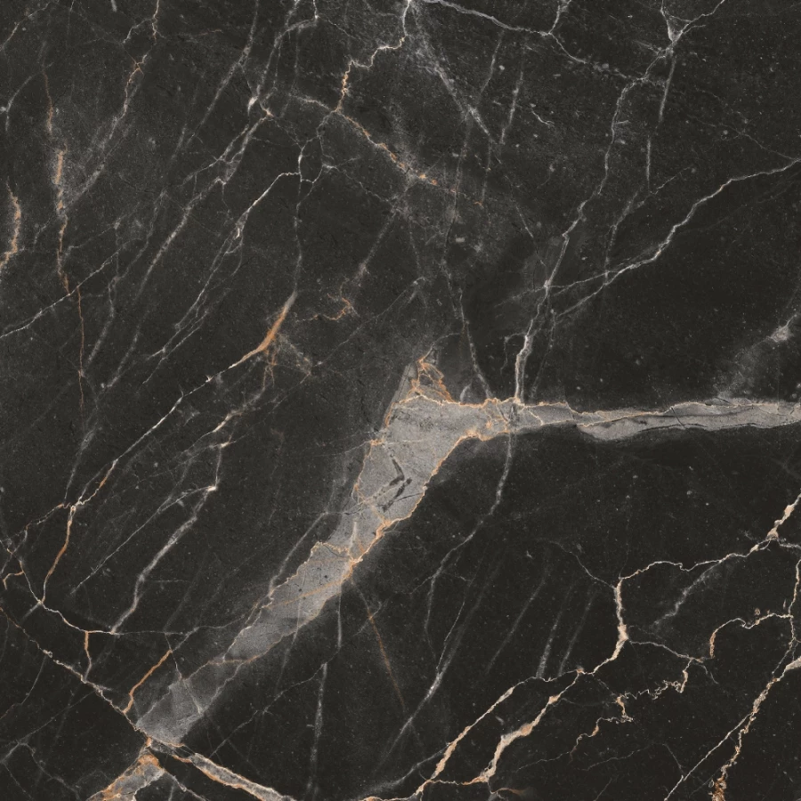 Керамогранит Eurotile Ceramica Mirra Black Pol черно-серый 7930138705320 60x60 см