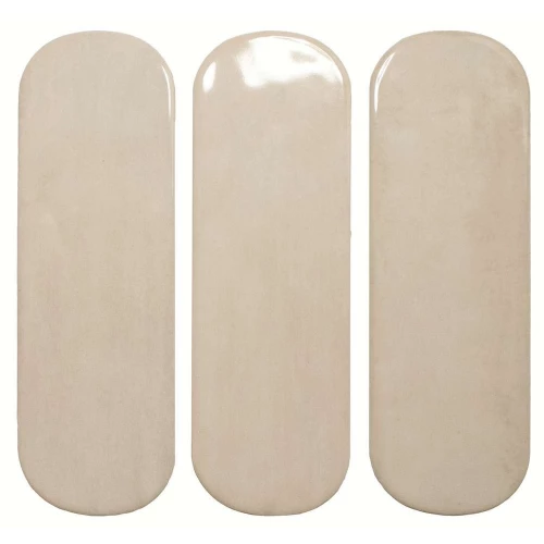 Плитка настенная DNA Tiles Calema Oval Greige глянцевая бежевая 136322 16х5,2 см