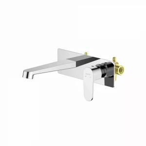 Смеситель Aquatek Оберон для раковины настенный внешняя и скрытая часть хром AQ1213CR