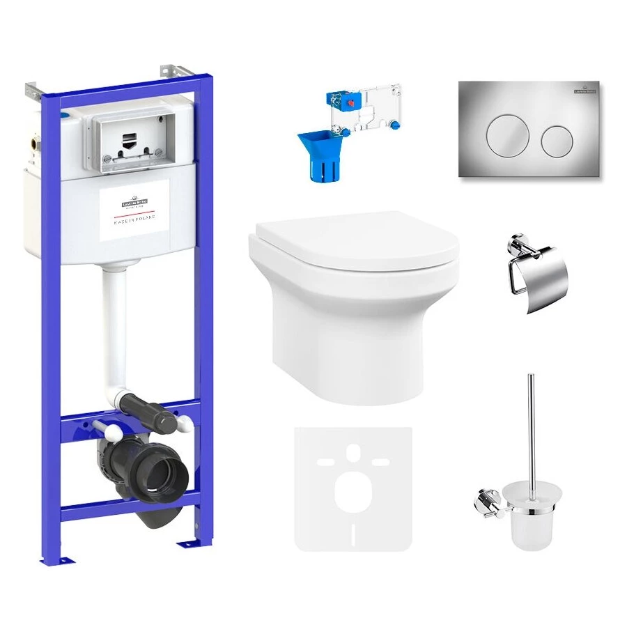 Унитаз Lavinia Boho Relfix Grance Hill Rimless 75110414 (комплект 9 в 1 )