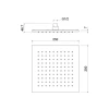 Квадратный верхний душ Aquatek AQ2076CR 250*250*7 мм