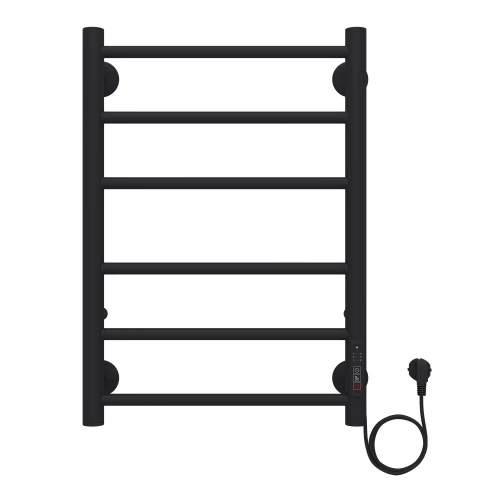 Полотенцесушитель электрический Azario Parma 6 секций тен справа черный AZ10846B 40x60 см