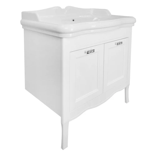 Комплект тумба Azario Carolina 90/2 с раковиной Victorian 90 kale патина белая CS00088516 90х87х50