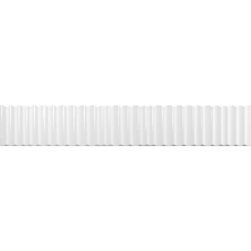 Плитка керамическая Vilar Albaro Металлица Токыо Вхите Брилло / Metallica Tokyo White Brillo глянцевая белая 30х5 см