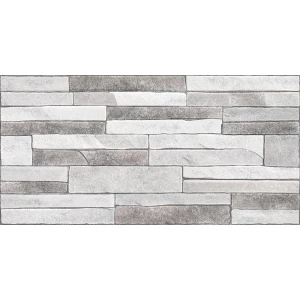 Плитка настенная Alma Ceramica Discover рельефная глянцевая серая TWU2550DCV17 50х24,9 см