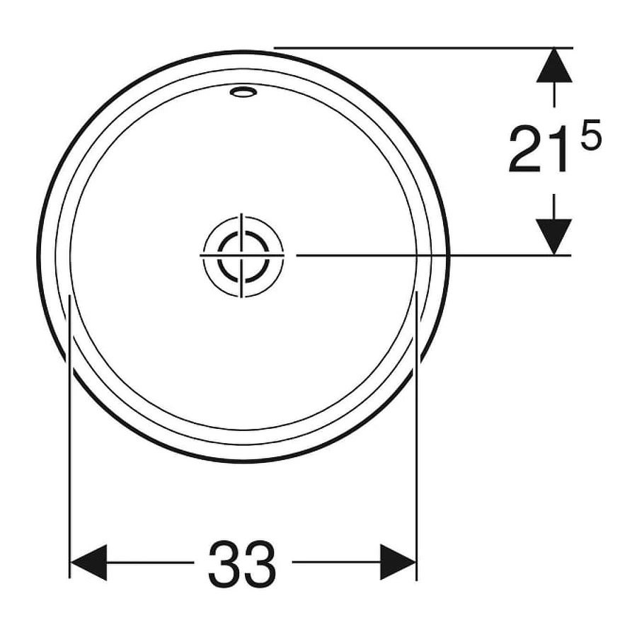 Раковина встраиваемая Geberit VariForm 500.744.01.2 39x39 см