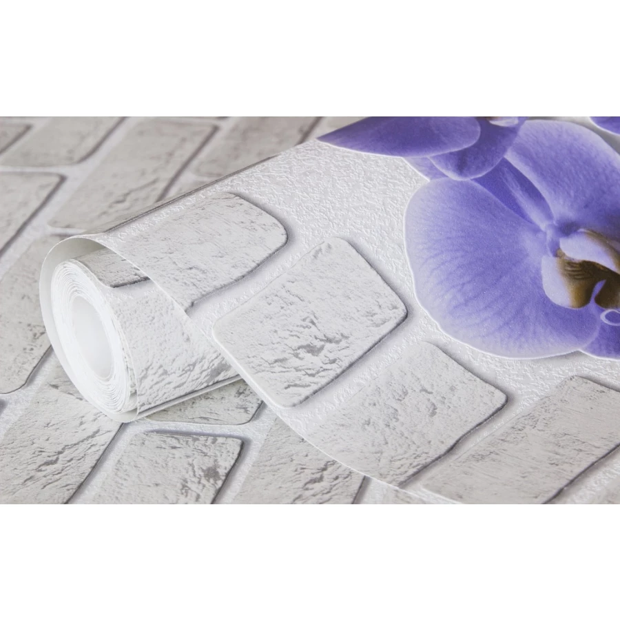 Обои виниловые Аспект Орхидея серые 10107-46 0.53x10.05 м