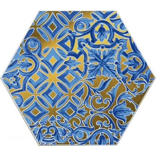 Плитка настенная Kerama Marazzi Талья 1 Декор глянцевый синий VT\A427\24000 23,1х20 см