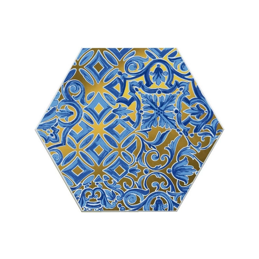 Плитка настенная Kerama Marazzi Талья 1 Декор глянцевый синий VT\A427\24000 23,1х20 см