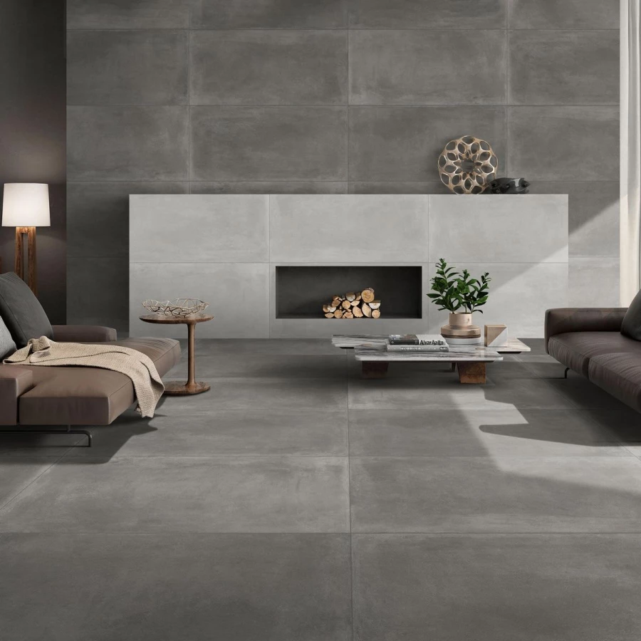 Керамогранит Neodom Concept Concrete Dark Matt матовый темно-серый N12542 120x60 см