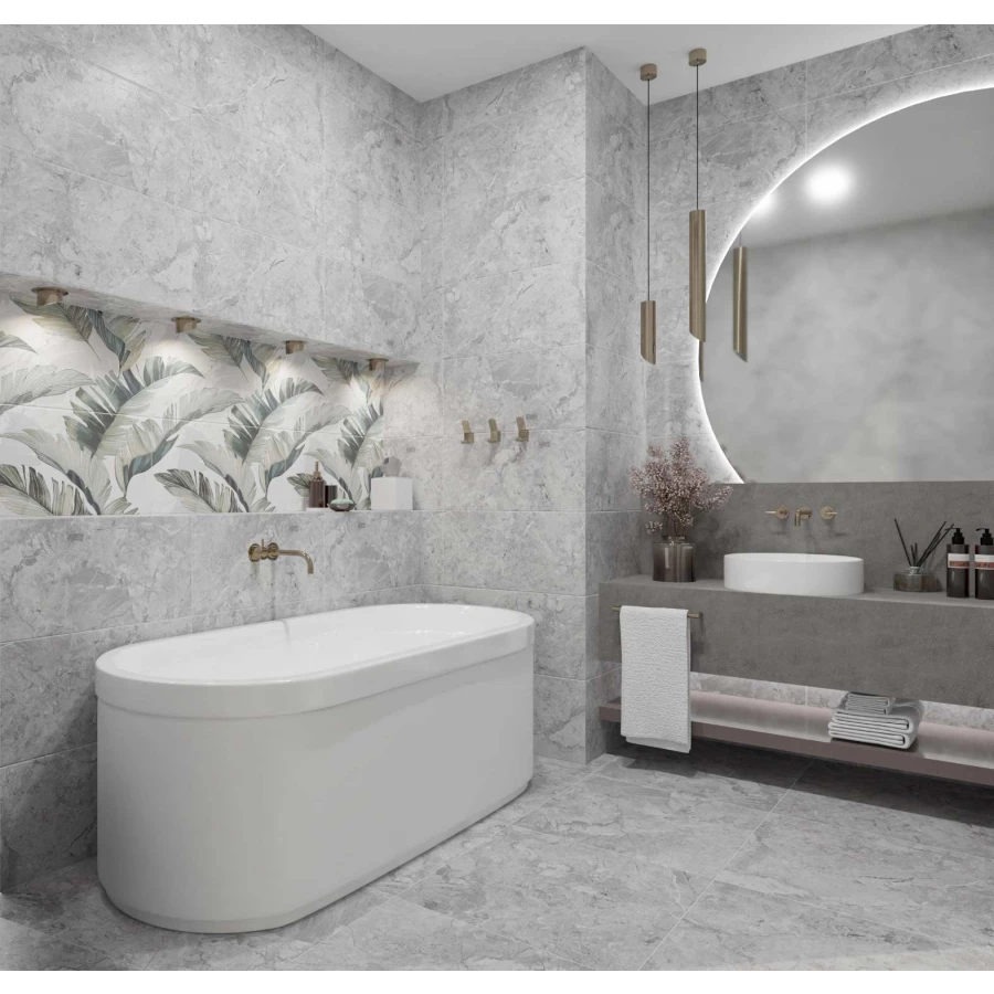 Плитка напольная Azori Saint Laurent матовая серая 00-00110095 42х42 см