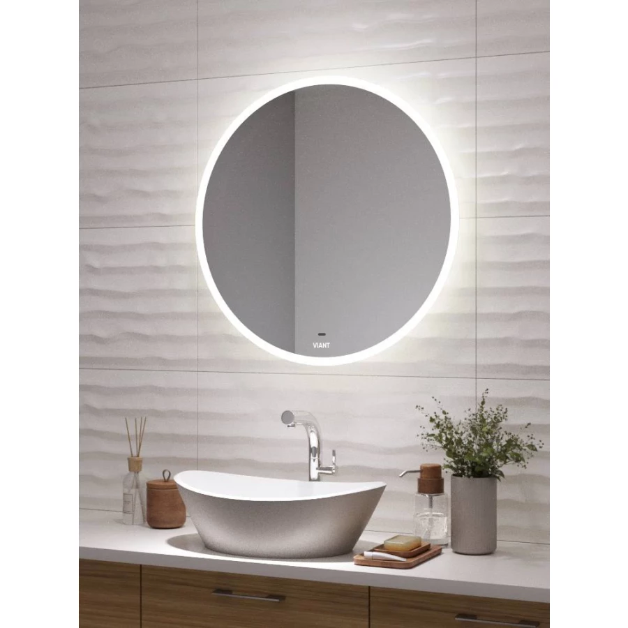 Зеркало Viant Мюнхен led подсветка VMUN60-ZLED 60х60 см