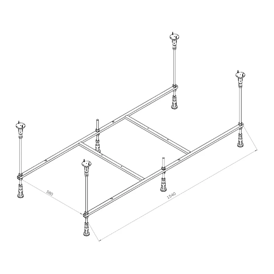 Каркас для ванны Am Pm X-Joy W94A-160-070W-R 160х70 см