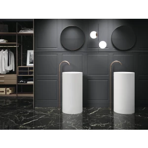 Бордюр настенный Ape Ceramica Bellagio Zocalo Nuvole матовый черный A042003 60х10 см