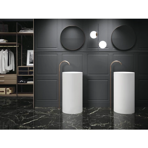 Бордюр настенный Ape Ceramica Bellagio Zocalo Nuvole матовый черный A042003 60х10 см