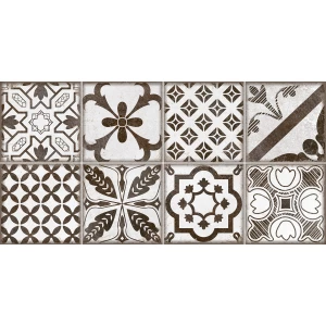 Плитка настенная ALMA Ceramica Бохо / Boho рельефная матовая коричневая 11 шт в уп TWU2550BOH17 250х24,9 см