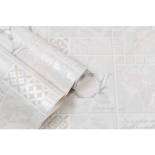 Обои виниловые Palitra Home Tea Time HomeColor серые HC11060-24 0,53х10,05 м