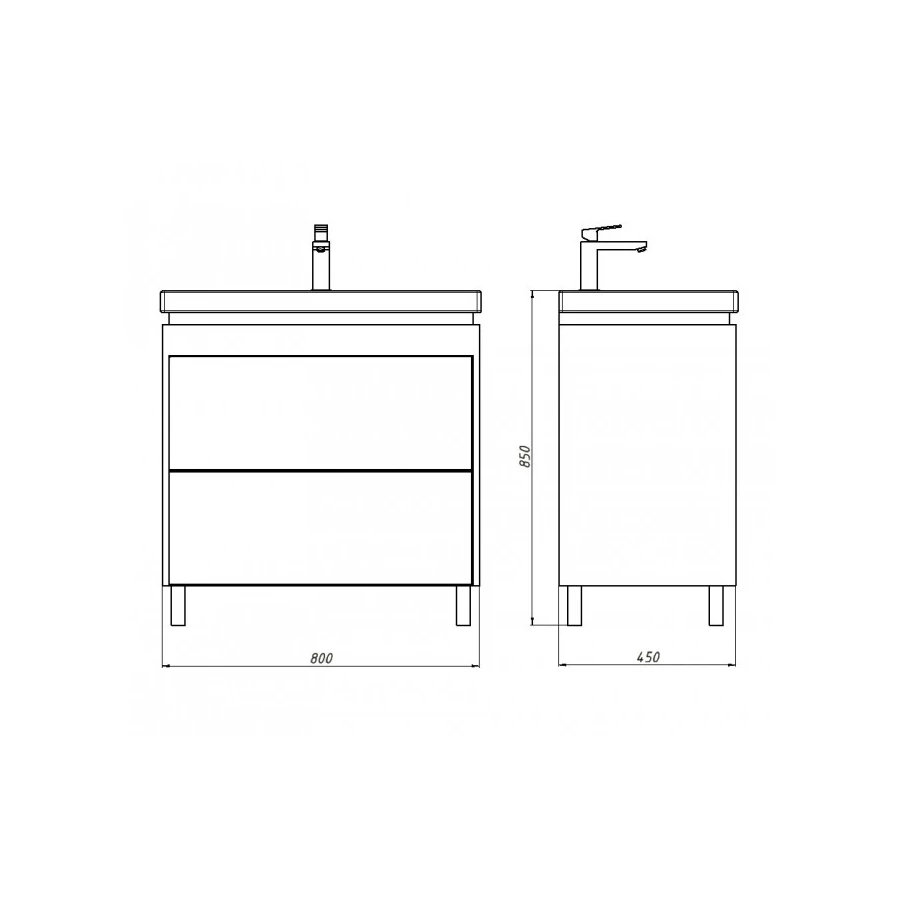 Тумба Briz Asti Т8-100 220 03-08100-11 00 Бел 100 см