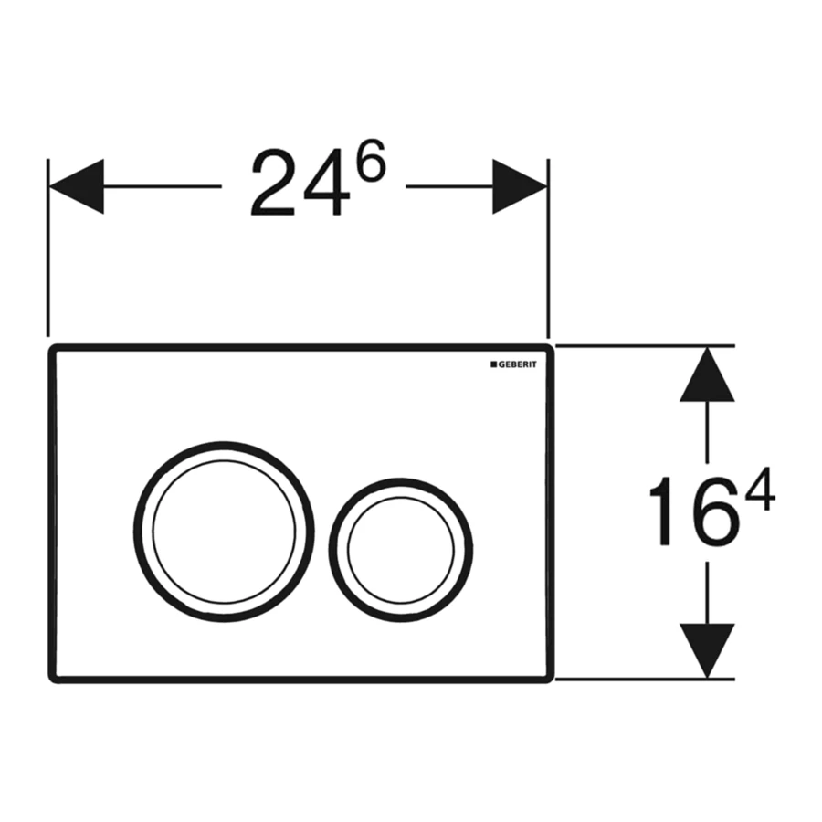 Смывная клавиша Geberit Delta 20 двойной смыв Альпийский белый 115.127.11.1