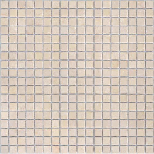 Мозаика из натурального камня Caramelle Mosaic Botticino Mat желто-бежевый 30,5x30,5 см