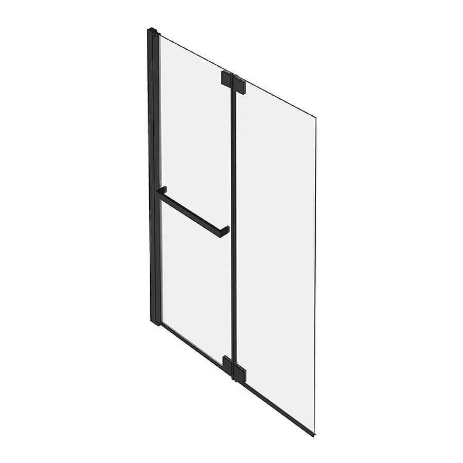 Шторка для ванны Jacob Delafon Adequation черный матовый E4931-BL 140х100 см