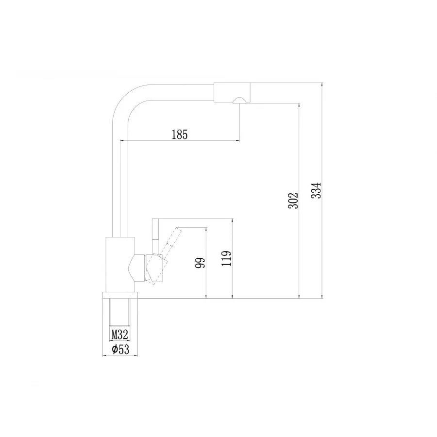 Смеситель Fmark для кухонной мойки FS8233H