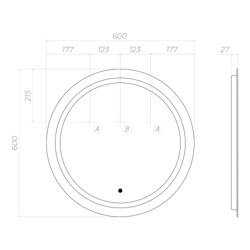 Зеркало Vigo Holly Classic 600 z.HOL.60 Classic 60x60 см