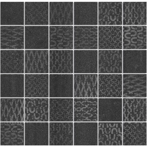 Керамогранит Kerama Marazzi Про Дабл Декор мозаичный матовый черный DD200820/MM 30x30 см