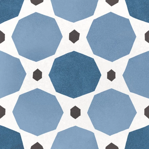 Керамогранит Equipe Каприс Деко Саппhире Cолоурс / Caprice Deco Sapphire Colours матовый синий 22118 20х20 см