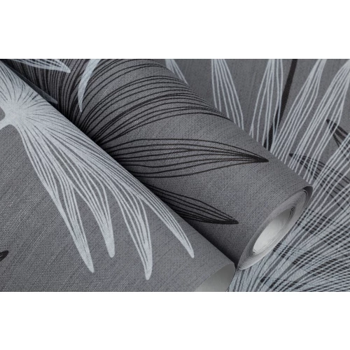 Обои флизелиновые Palitra Home HomeColor Palma черные HC72073-48 1,06х10,05 м