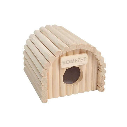 Домик для грызунов Homepet ракушка деревянный 12,5х13х10,5 см