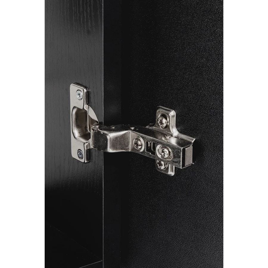 Зеркало-шкаф Silver Mirrors ЖК-часы подогрев сенсорный выключатель Soho-BLACK LED-00002612 50x100 см