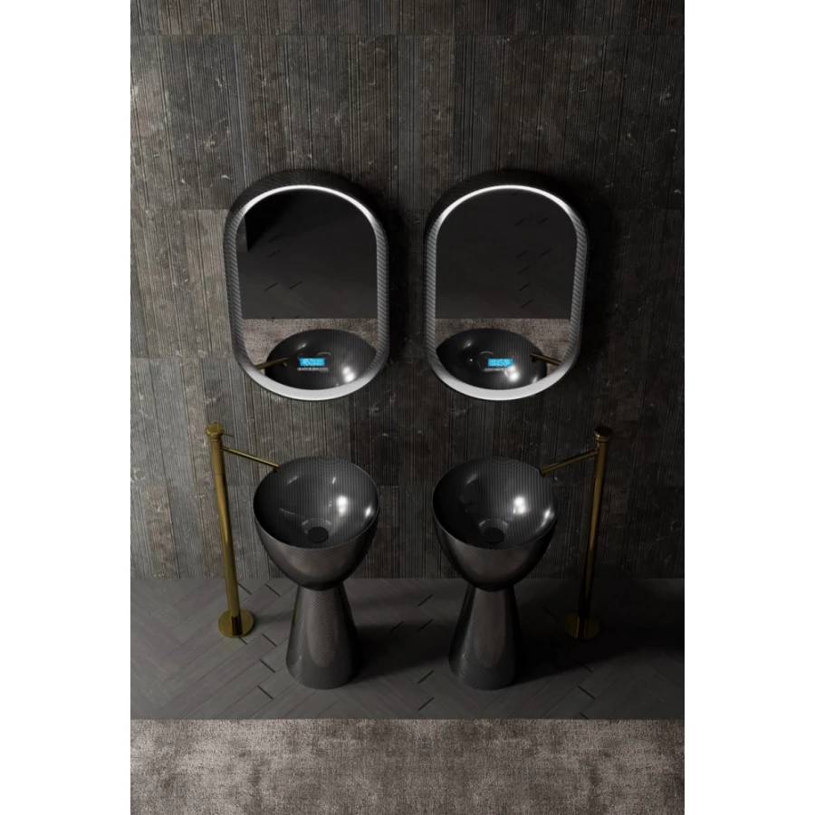 Карбоновая раковина Abber Karbon черная AK2003 45х45 см