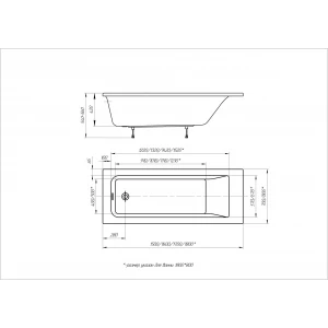Ванна Aquatek Колибри прямоугольная KL160-0000001 160*70см