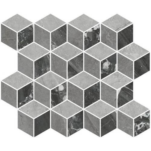 Плитка настенная Kerama Marazzi Риальто 1 Декор мозаичный глянцевый серый T017\48008 45x37,5 см