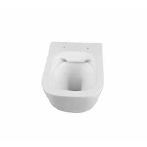 Унитаз Aquatek Лугано подвесной безободковый тонкое сиденье с механизмом плавного закрывания крепеж AQ2002-00 51x35x36 см