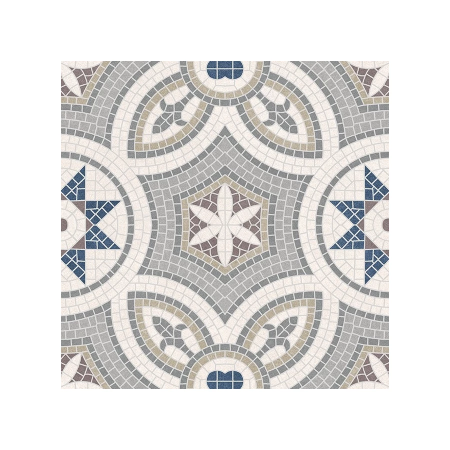 Керамогранит Motto Velvet Levels Grey Decor 1055 матовый серый N100195 20x20 см