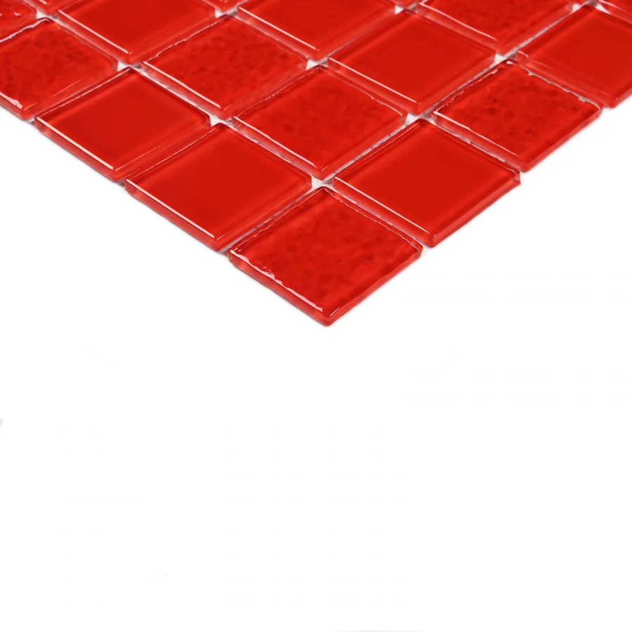 Мозаика Bonaparte Стеклянная мозаика Red Rose 25х25 глянцевая красная 30х30 см