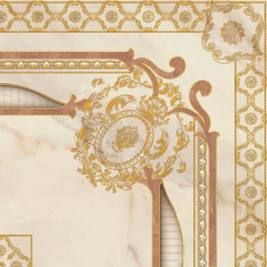 Плитка напольная Baldocer Davos Esquina Угол Декор матовый бежевый 44,7х44,7 см