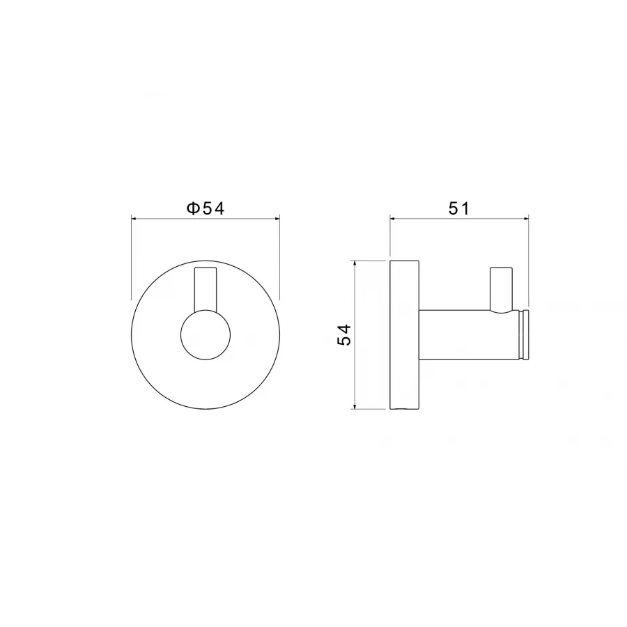 Крючок Aquatek Европа матовый черный AQ4101MB