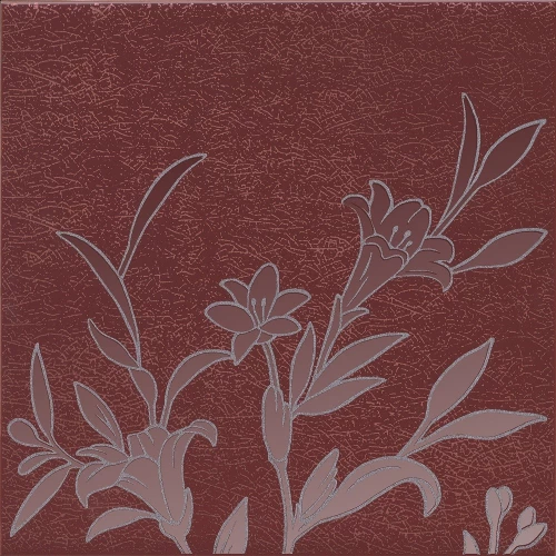 Декор Kerama Marazzi Барберино 5 глянцевый бордовый HGD/C569/5293 20x20 см