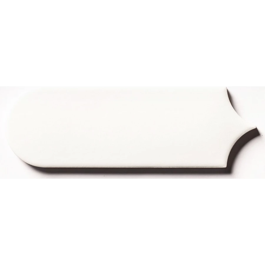 Настенная керамическая плитка Natucer Fan White глазурованный глянцевый 19,5х7,2 см