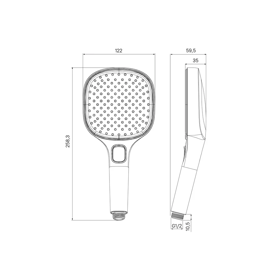 Лейка для душа Milardo 3F Ideal Spa ILS3FC0M18