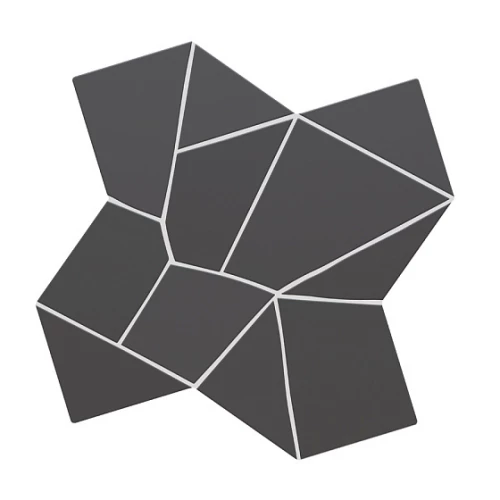 Керамогранит WOW Trencadis Gaudi Basalt матовый черный 134263 25.5x25.5 см